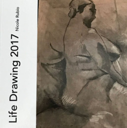 Nicole Rubio Fine Art - Albany, CA - Art Books-Collection of drawings from a live model using gray, black and white pastels to build volumes